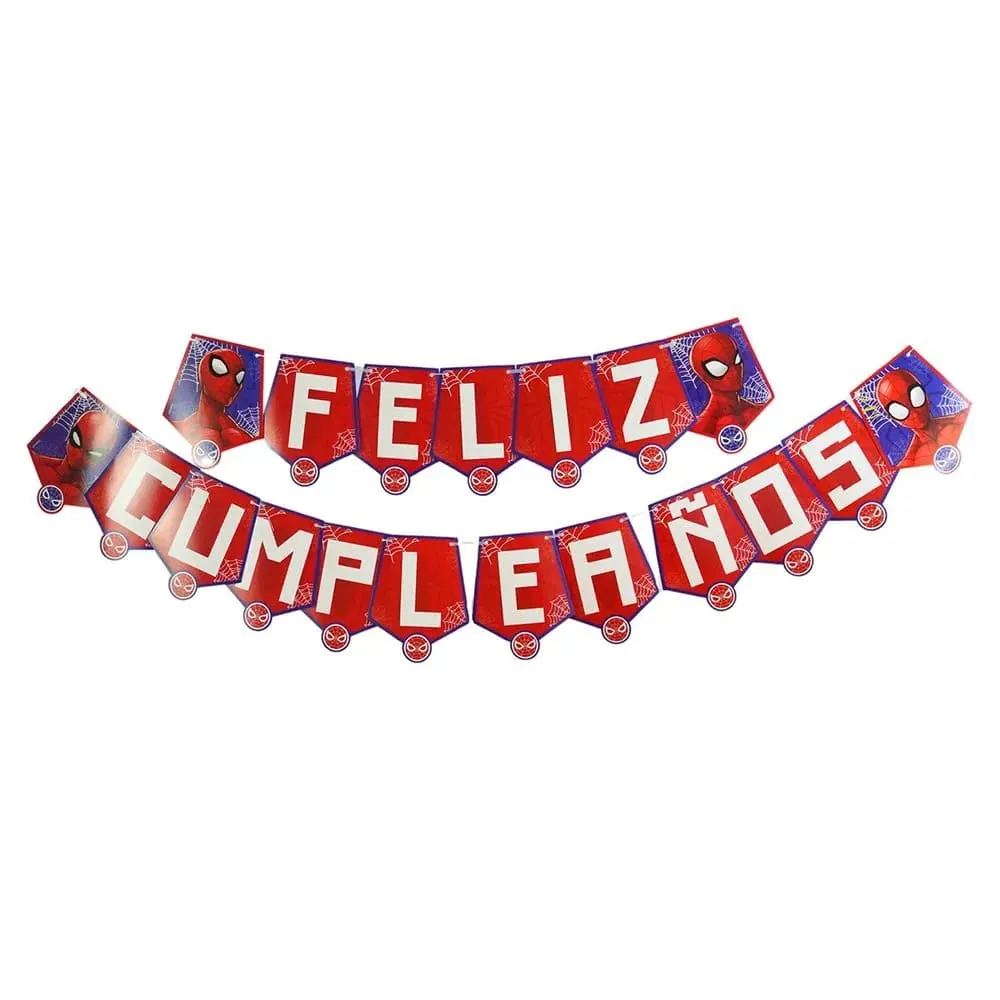 Letrero Feliz Cumpleaños Spiderman