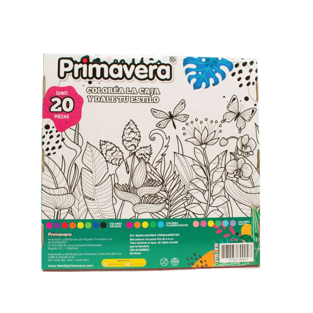 Combo Marcador Permanente X20 +Cartuchera