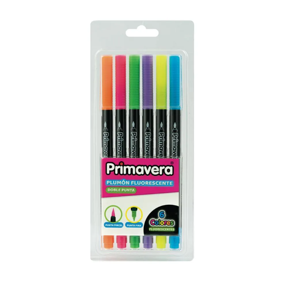 Plumones Fluorecentes X6