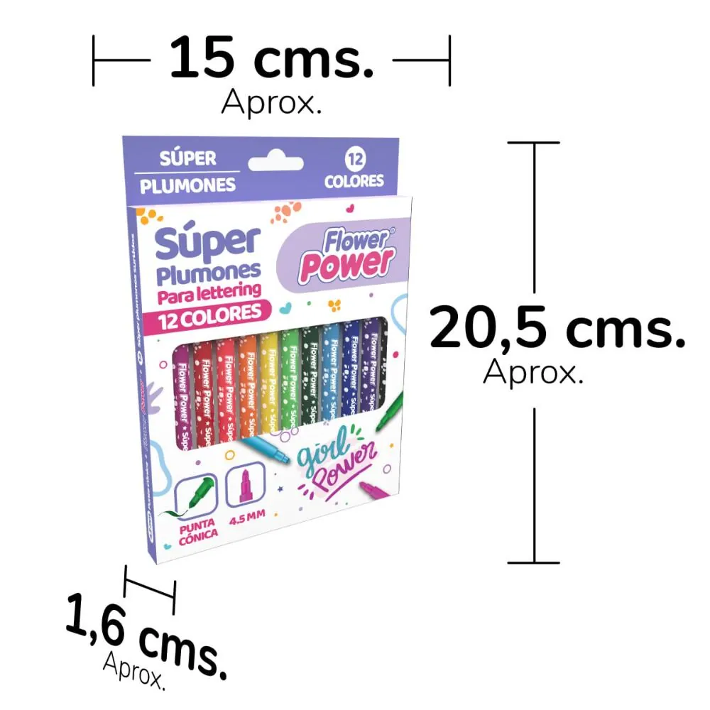 Super Plumón Conica X12 Co