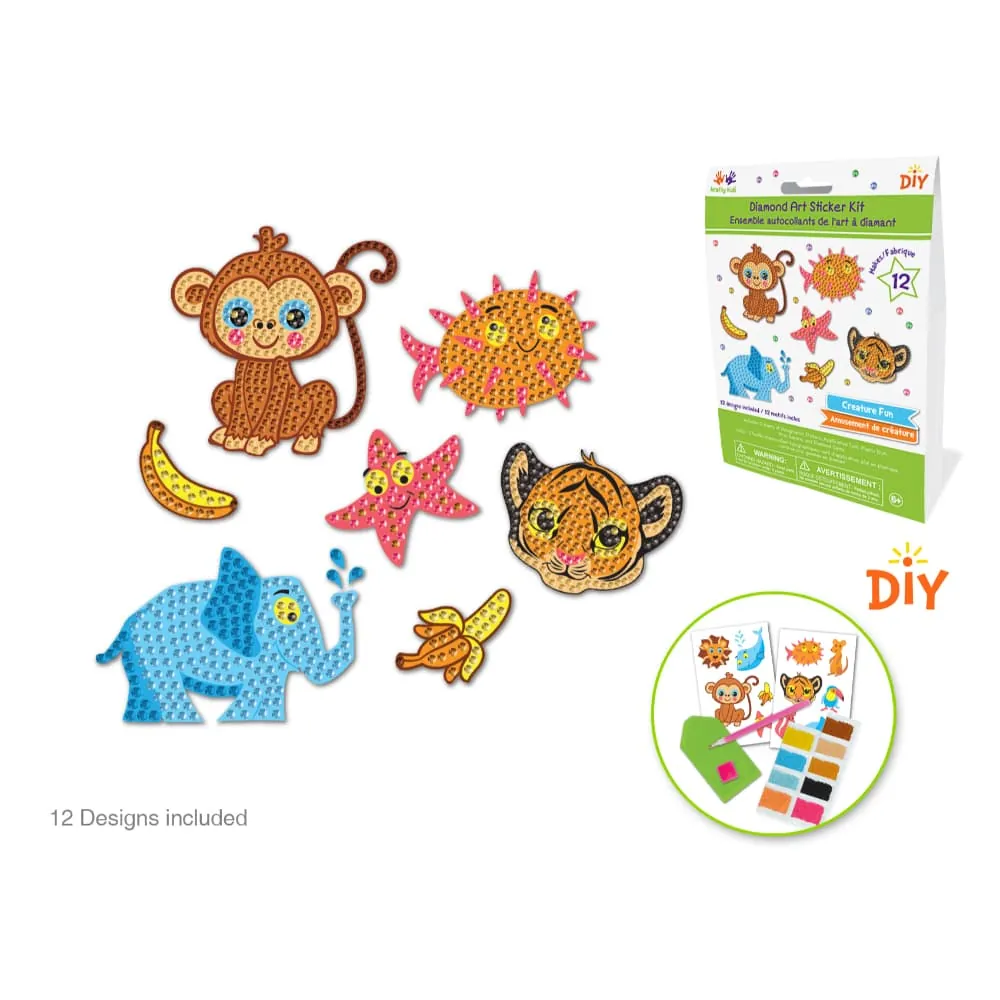 Set Animales Sticker Diamantes