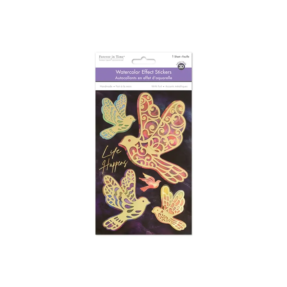 Stickers Metalizados Pajaro