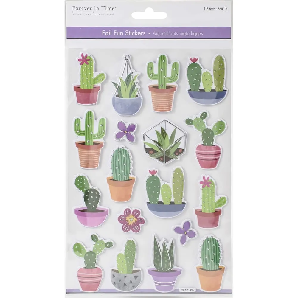 Stickers Metalizado Cactus