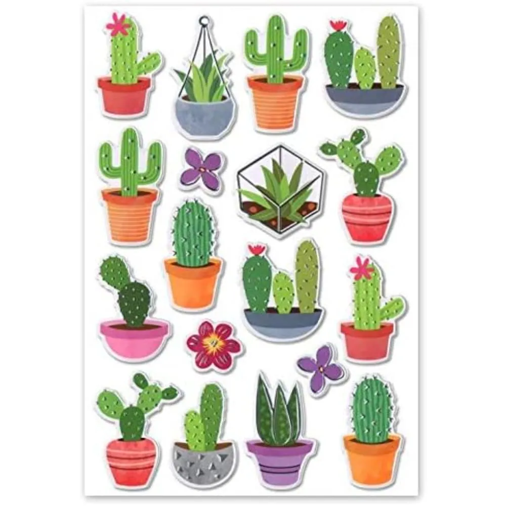 Stickers Metalizado Cactus