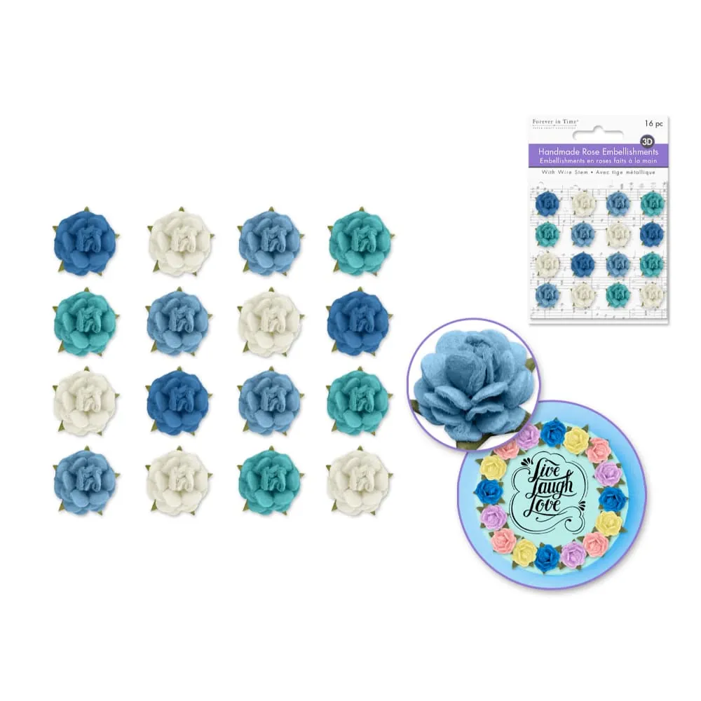 Stickers Rosas Azules x16