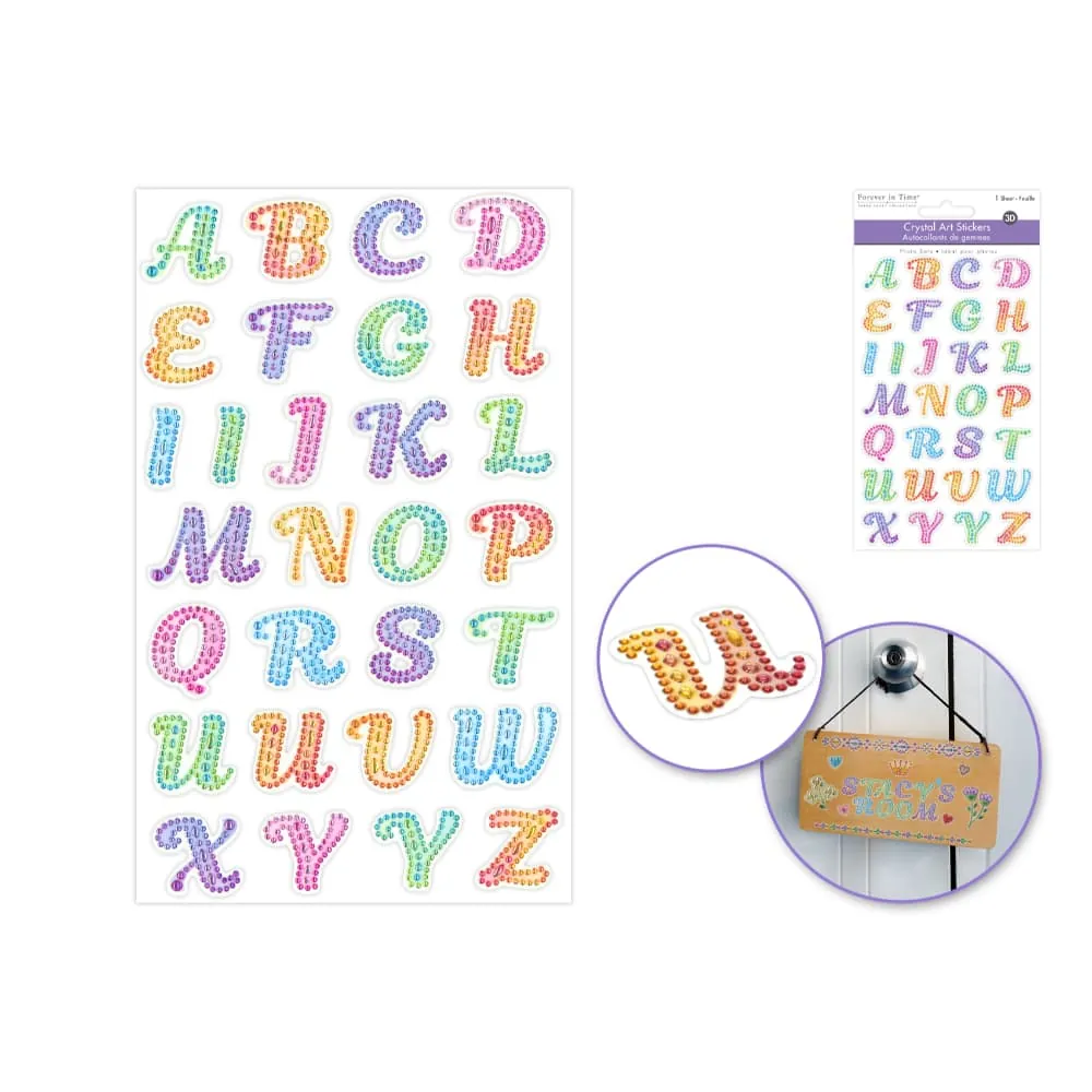 Stickers Con Cristales Abc