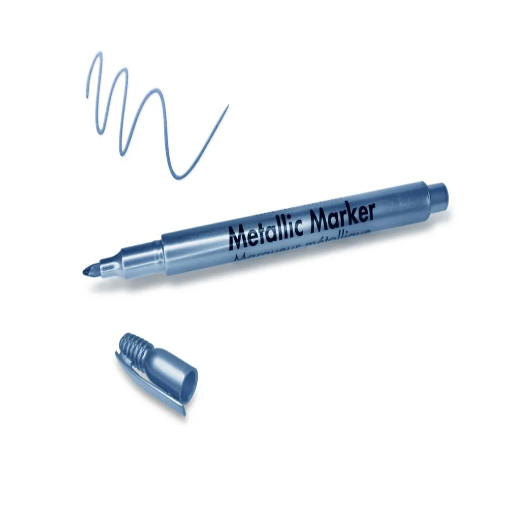 Marcador Azul Metal