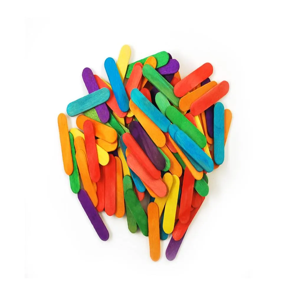 Palitos Madera Colores X 120Pcs