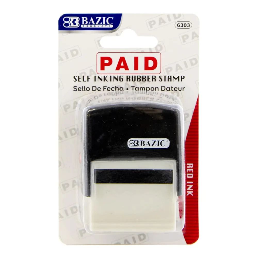 Sello Pago Con Tinta Roja
