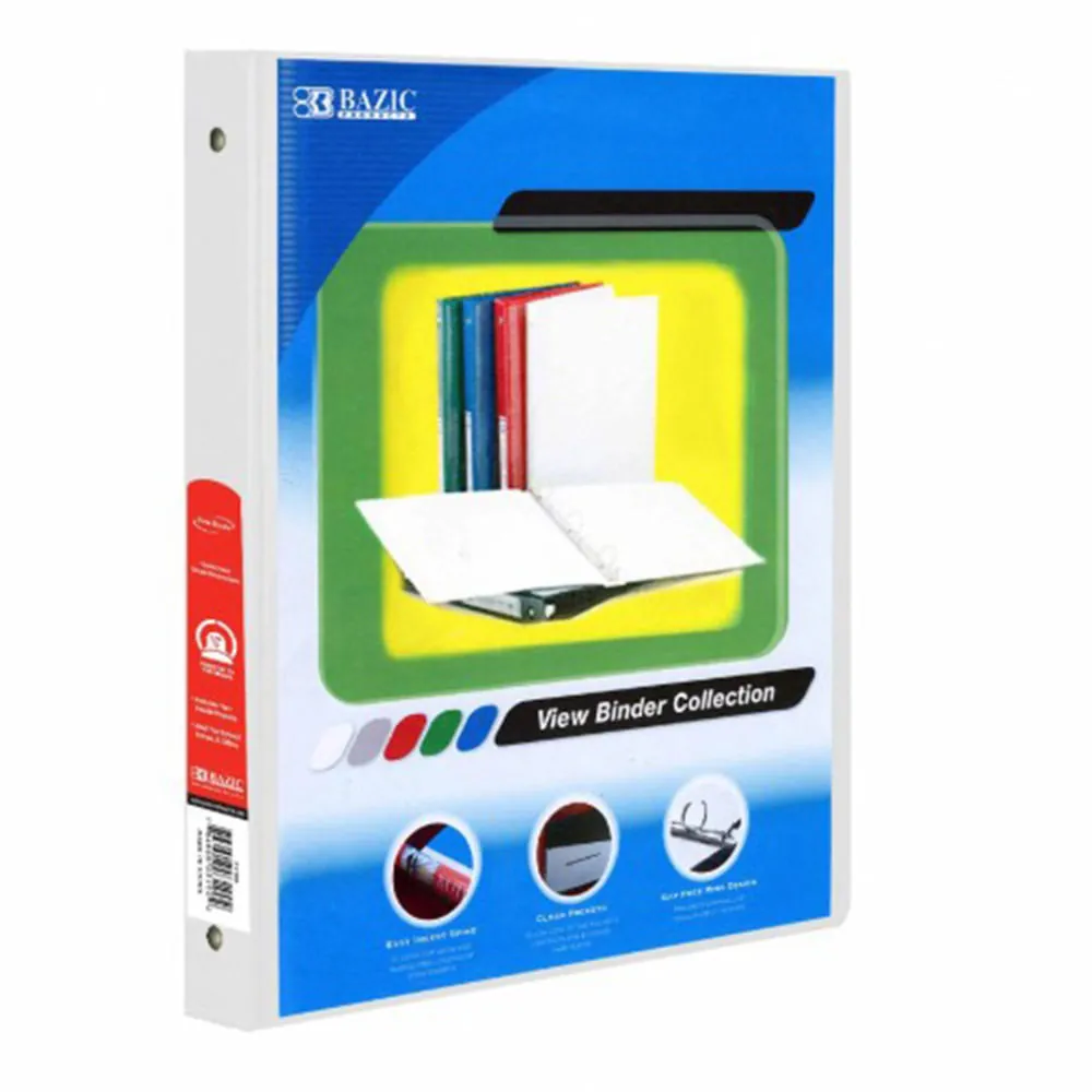 Portafolio Argollado 0.5" Blanco 2 Bolsillos