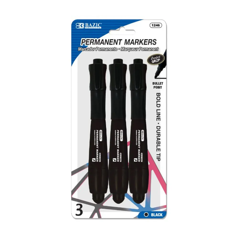 Marcador Jumbo X 3 Permanente Negro