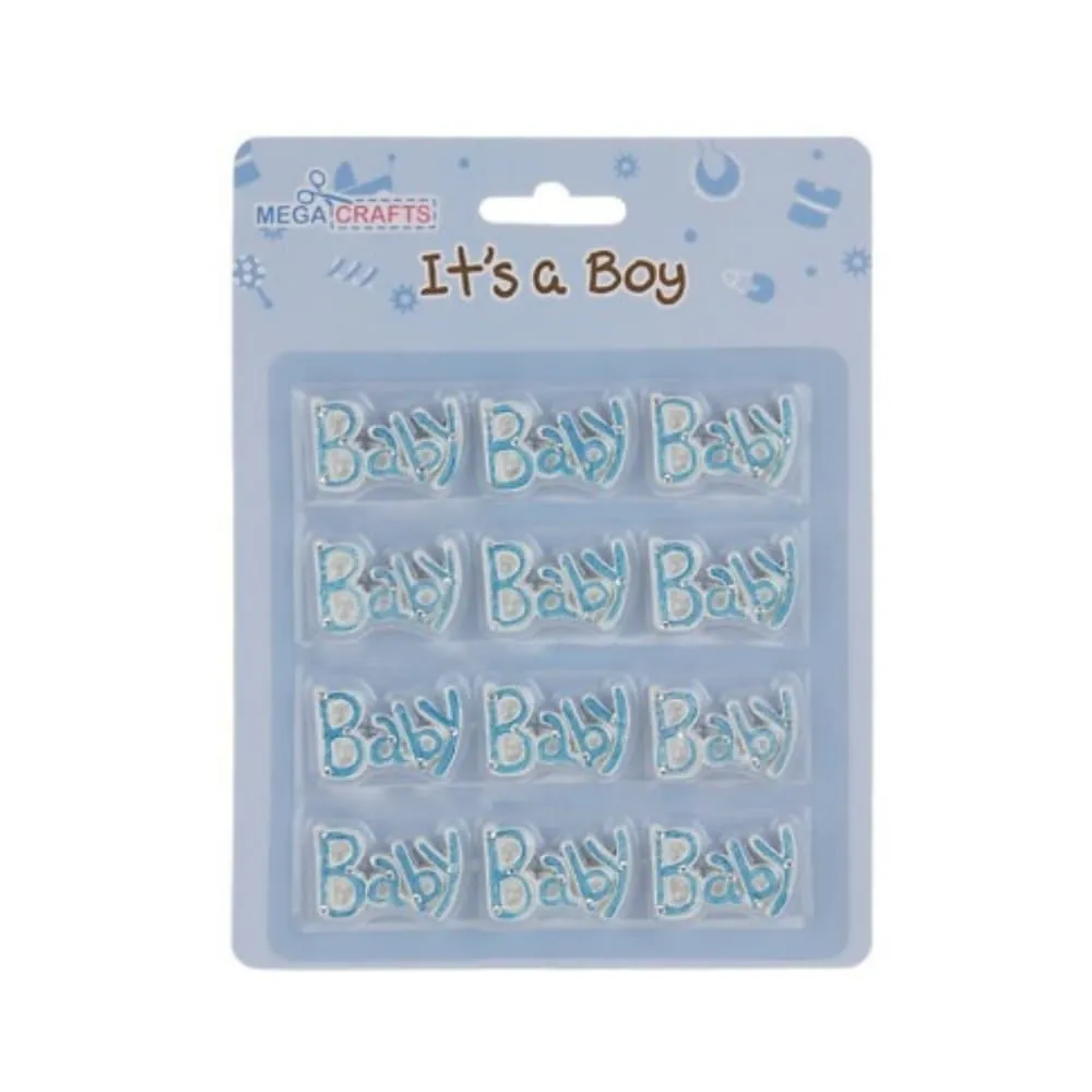 Set X12 Decoración Baby Azul