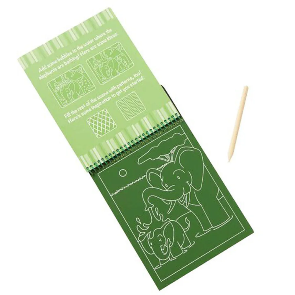 Libro Safari Para Raspar Y Revelar + Lápiz