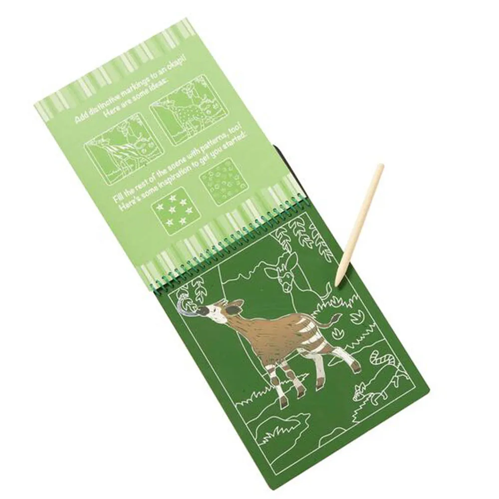 Libro Safari Para Raspar Y Revelar + Lápiz