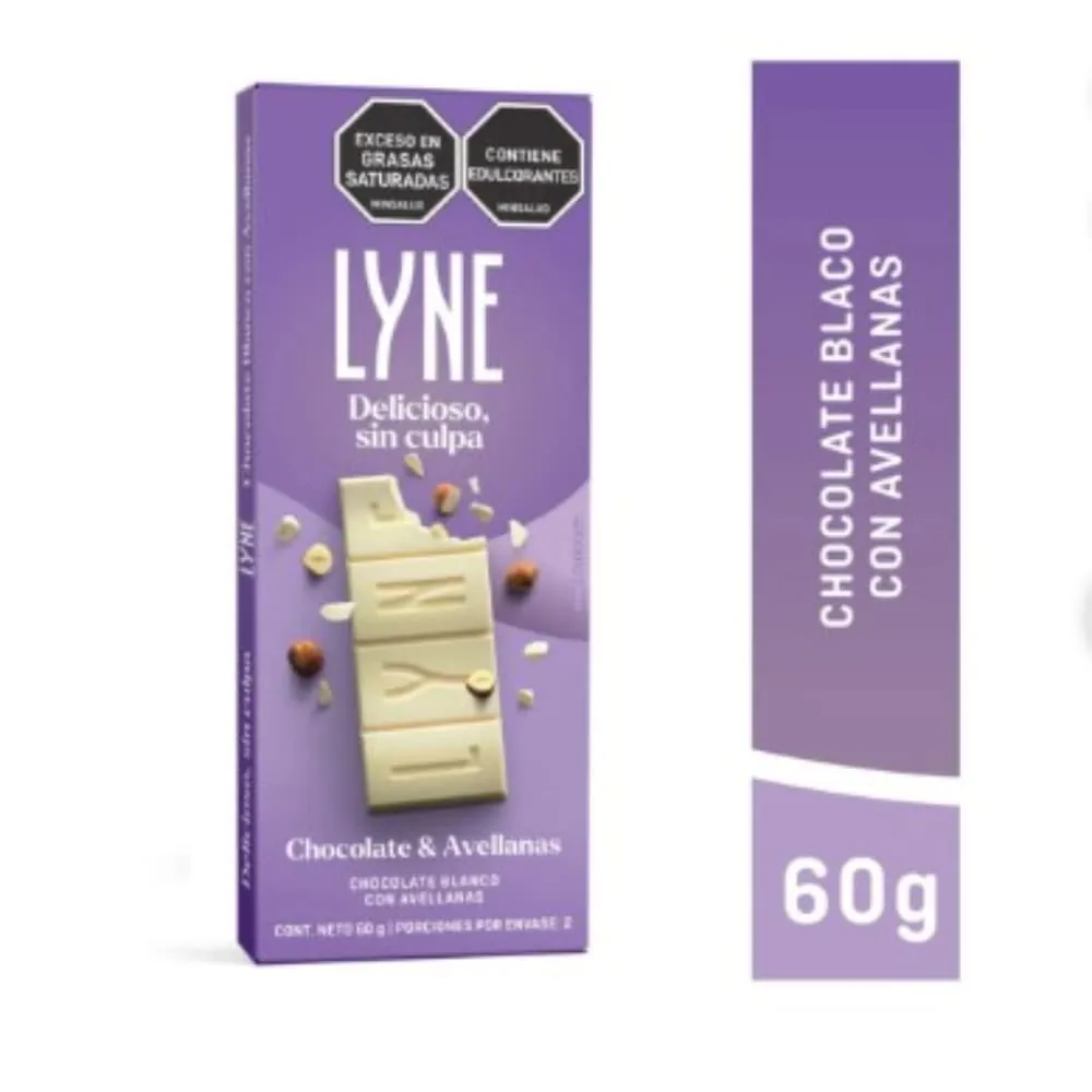 Chocolatina Lyne Blanca On Avellana 60 Gr