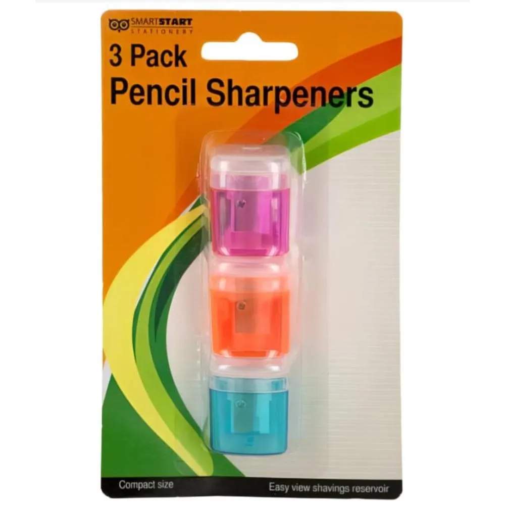 Set Sacapuntas Colores 3Pcs