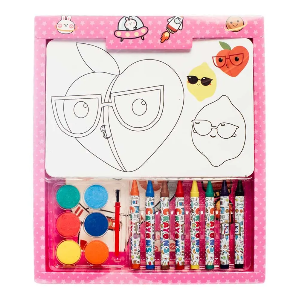 Set Pintura Con Acuarelas Y Crayolas