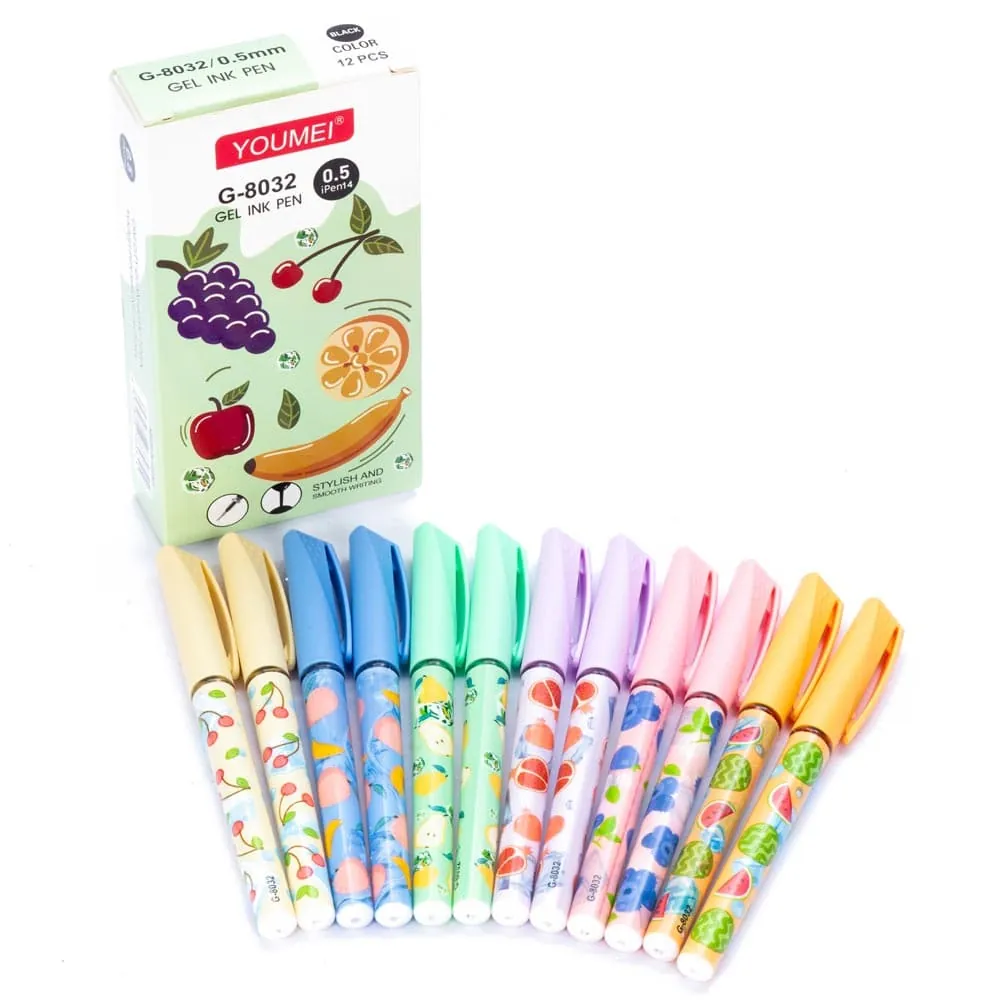 Esferos Gel Frutas X12