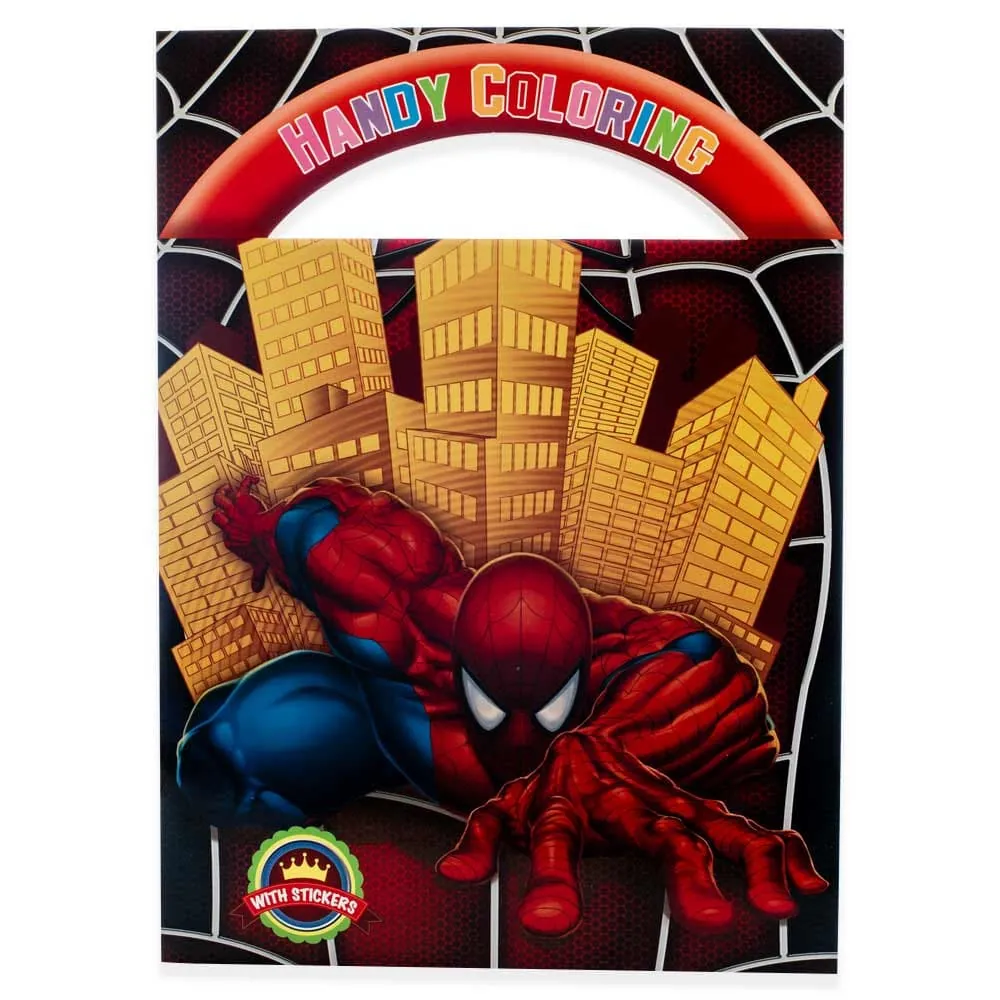 Libro Colorear Hombre Araña Con Sticker