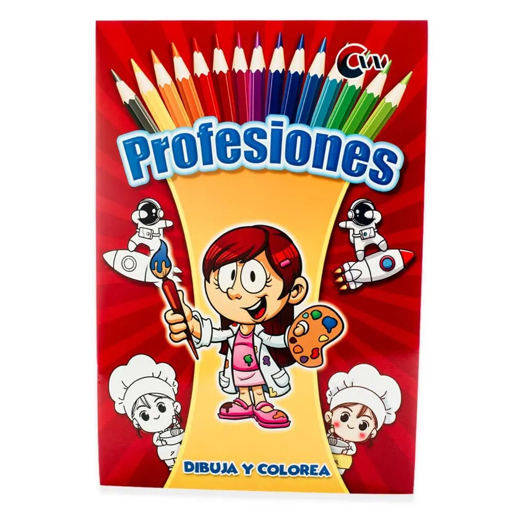 Libro Colorear Profesion Con Sticker 12 Páginas