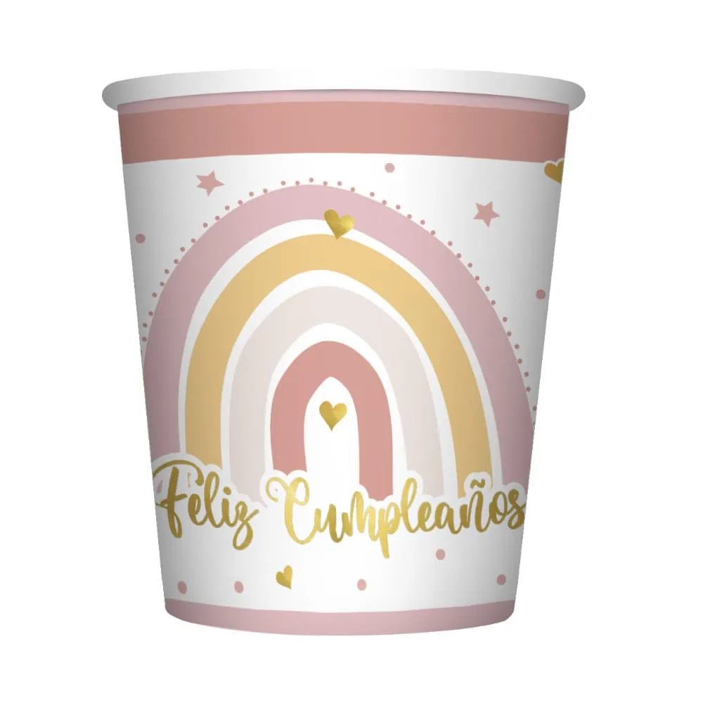 Vaso 9Oz X8 Arcoiris