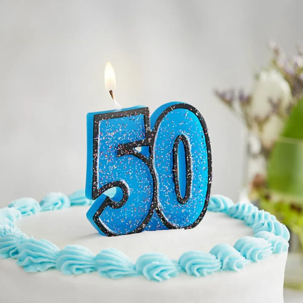 Vela Número 50 Escarchada.