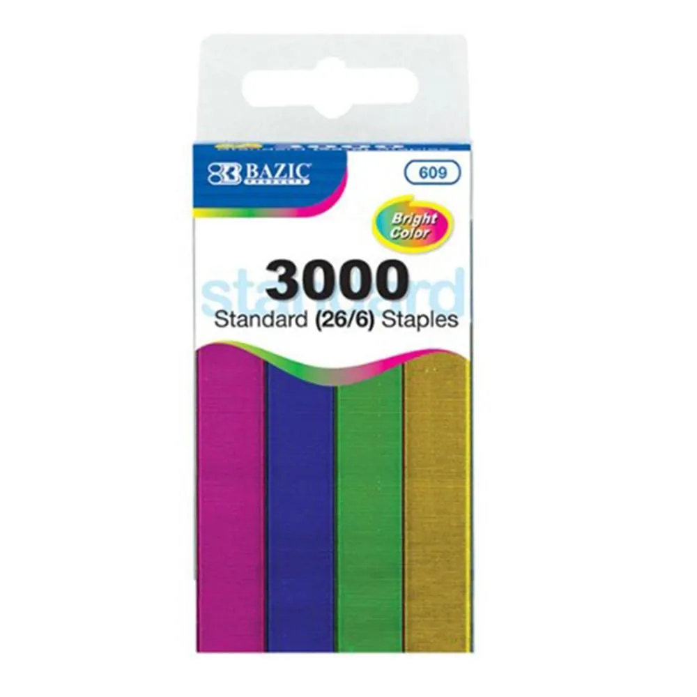 Grapas Estandar 26/6 3000 Colores