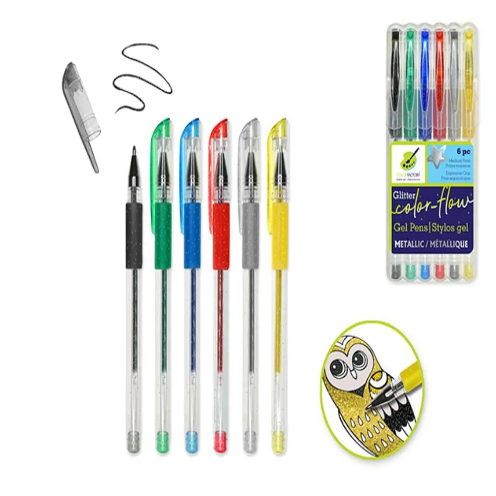 Esfero X6 Gel Glitter Multicolor
