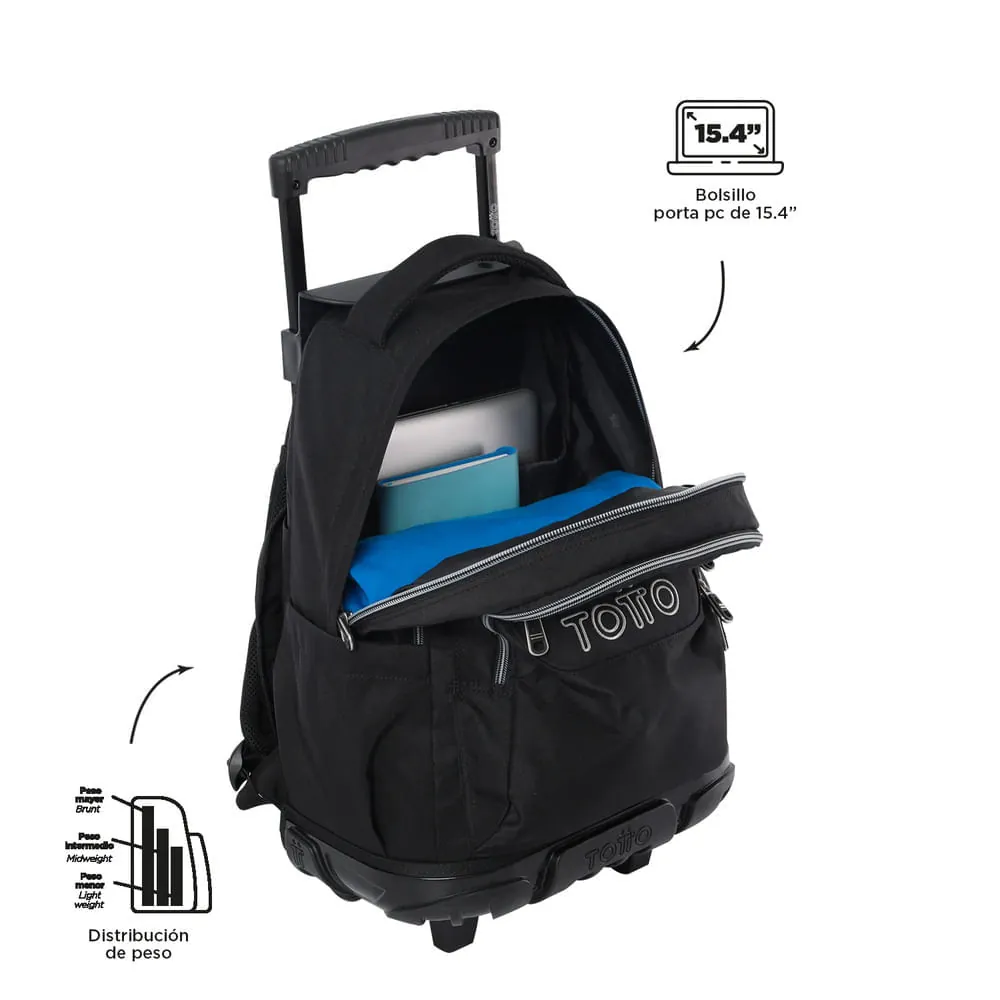 Morral Ruedas Porta PC 15.4" Renglon Negro