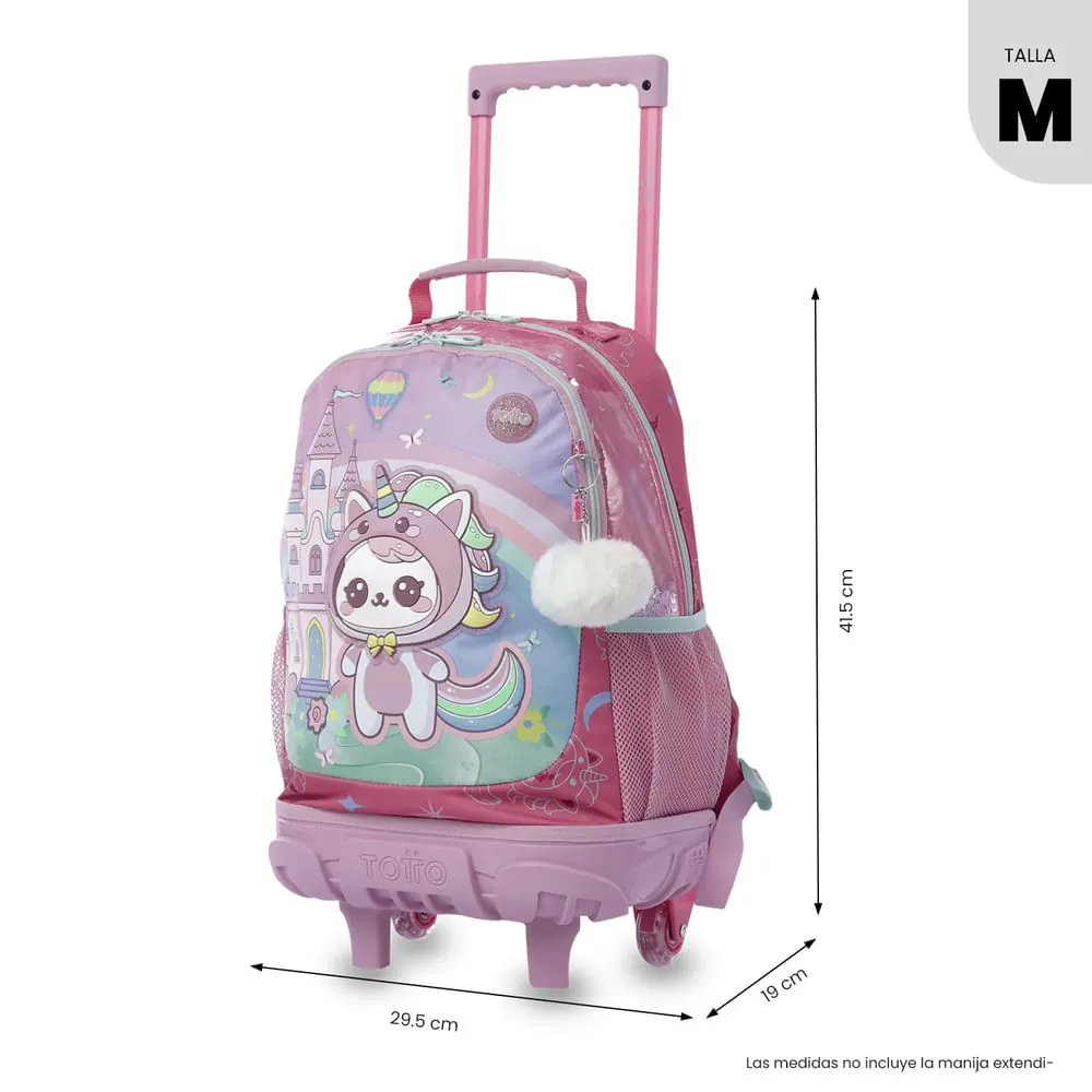 Maleta Niña con ruedas Magic Spark Mediano Rosado