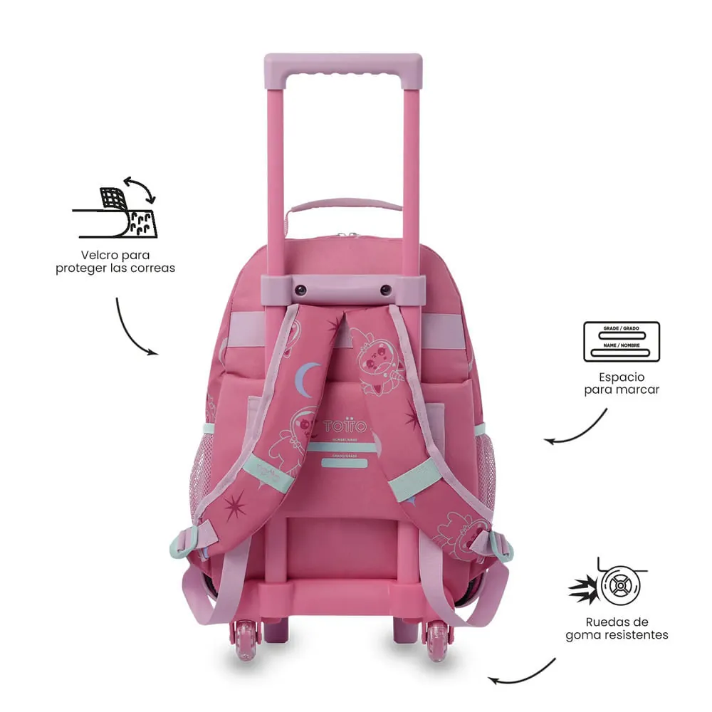 Maleta Niña con ruedas Magic Spark Mediano Rosado