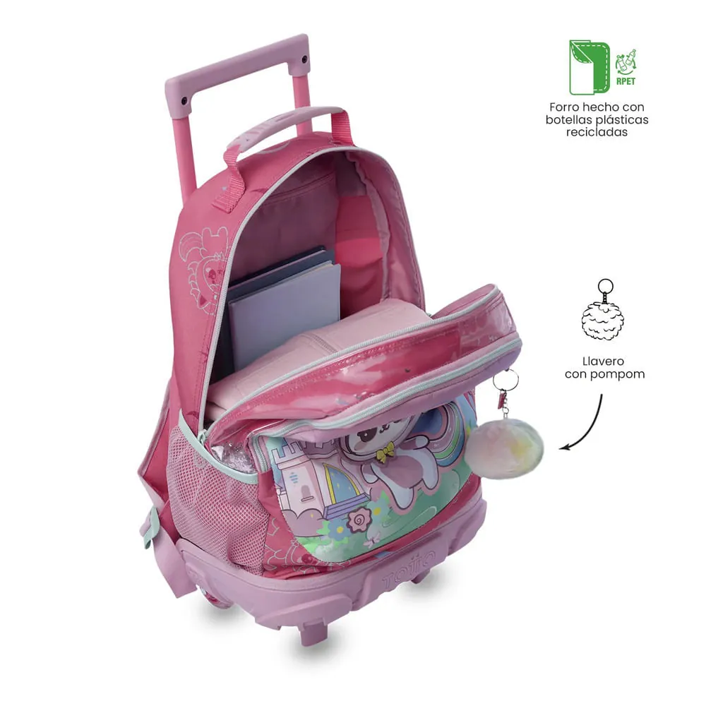 Maleta Niña con ruedas Magic Spark Mediano Rosado