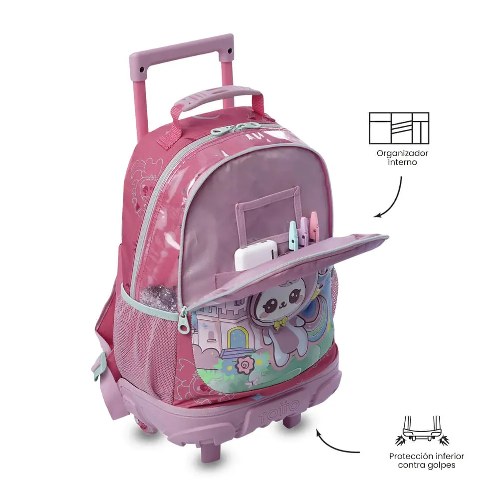 Maleta Niña con ruedas Magic Spark Mediano Rosado