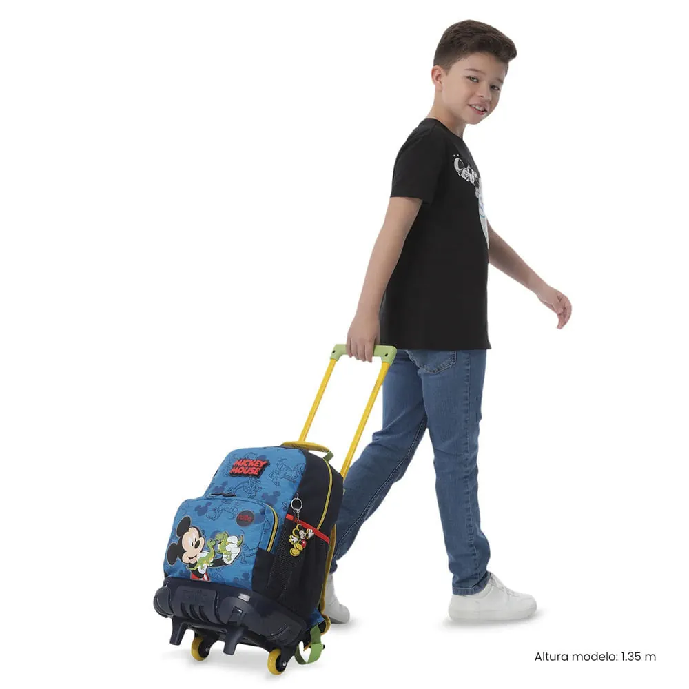 Maleta Niño con ruedas Mickey Mediano Azul