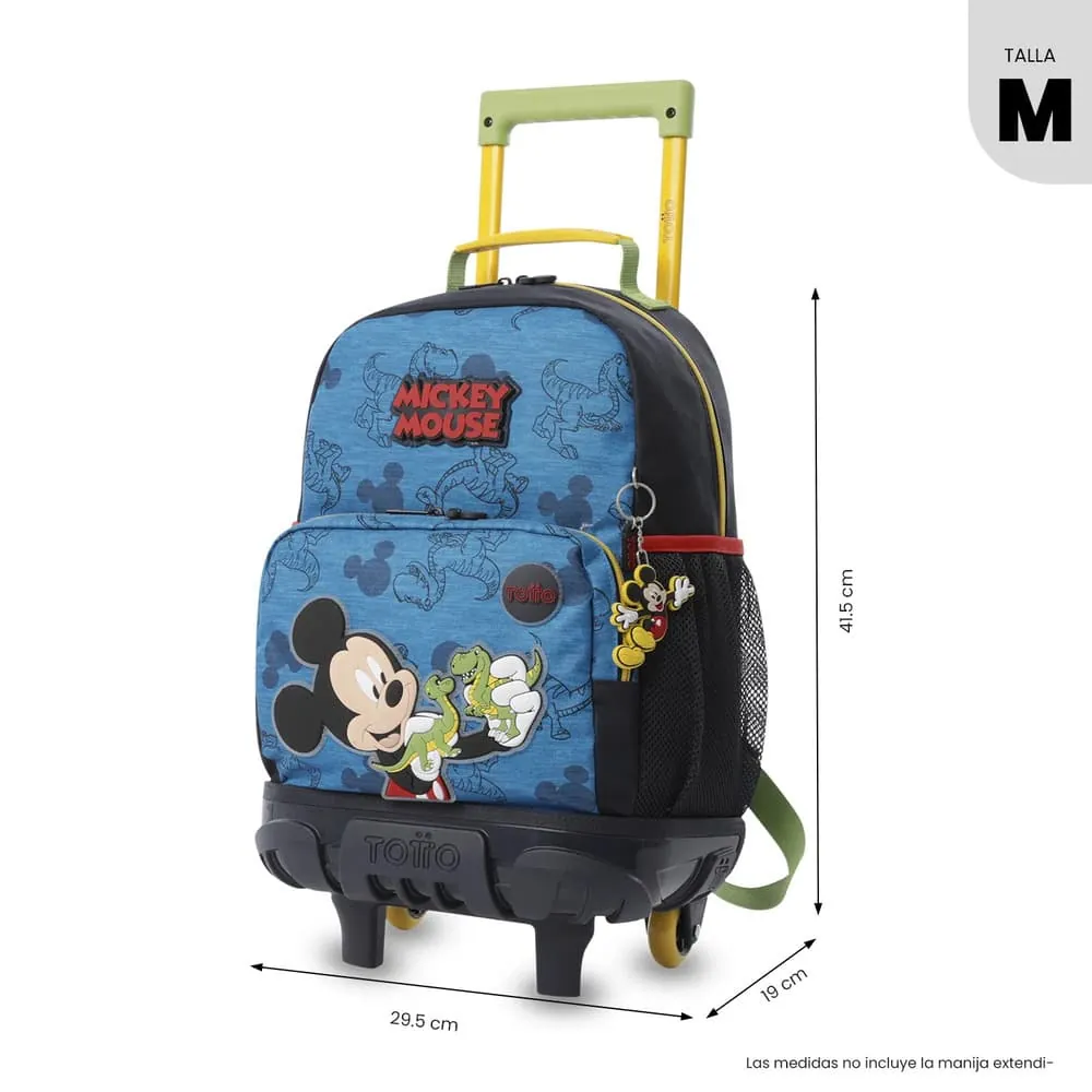 Maleta Niño con ruedas Mickey Mediano Azul