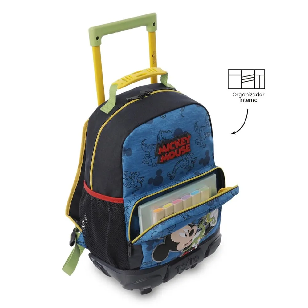 Maleta Niño con ruedas Mickey Mediano Azul