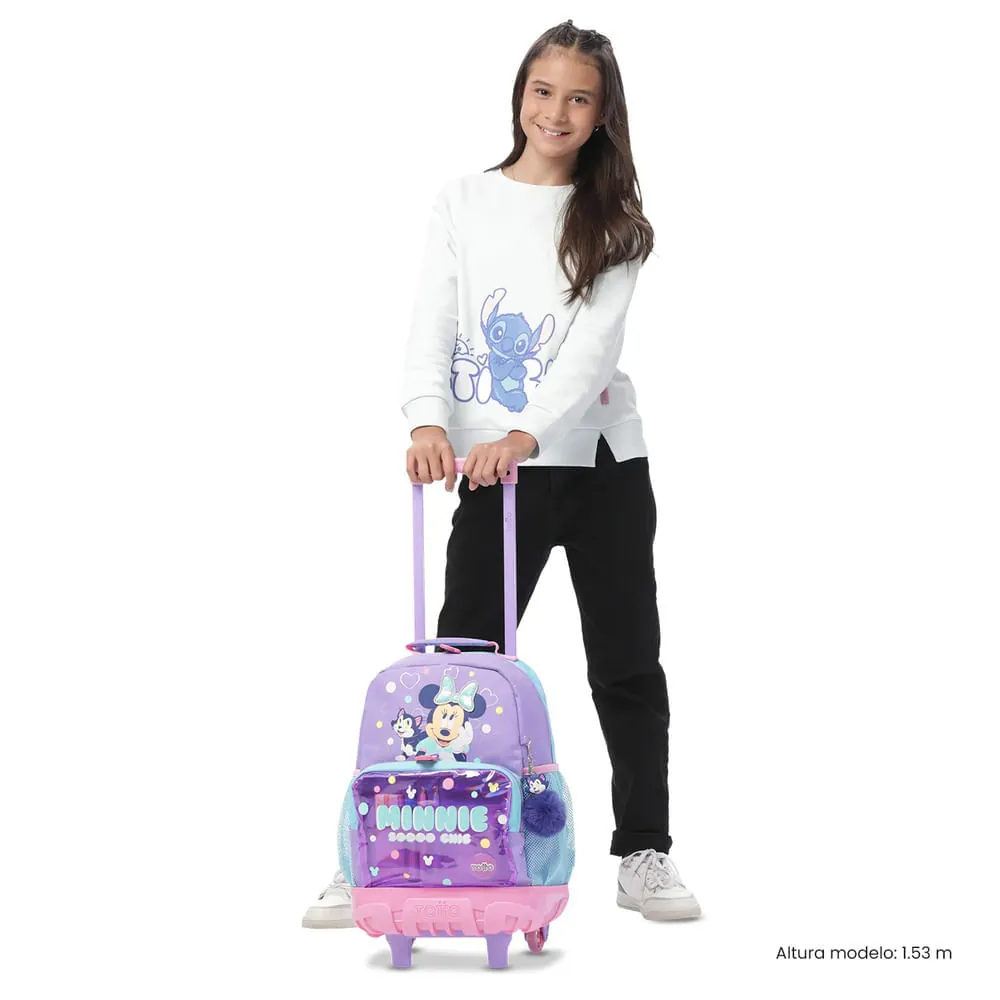 Maleta Niña con ruedas Minnie Mediana Morada