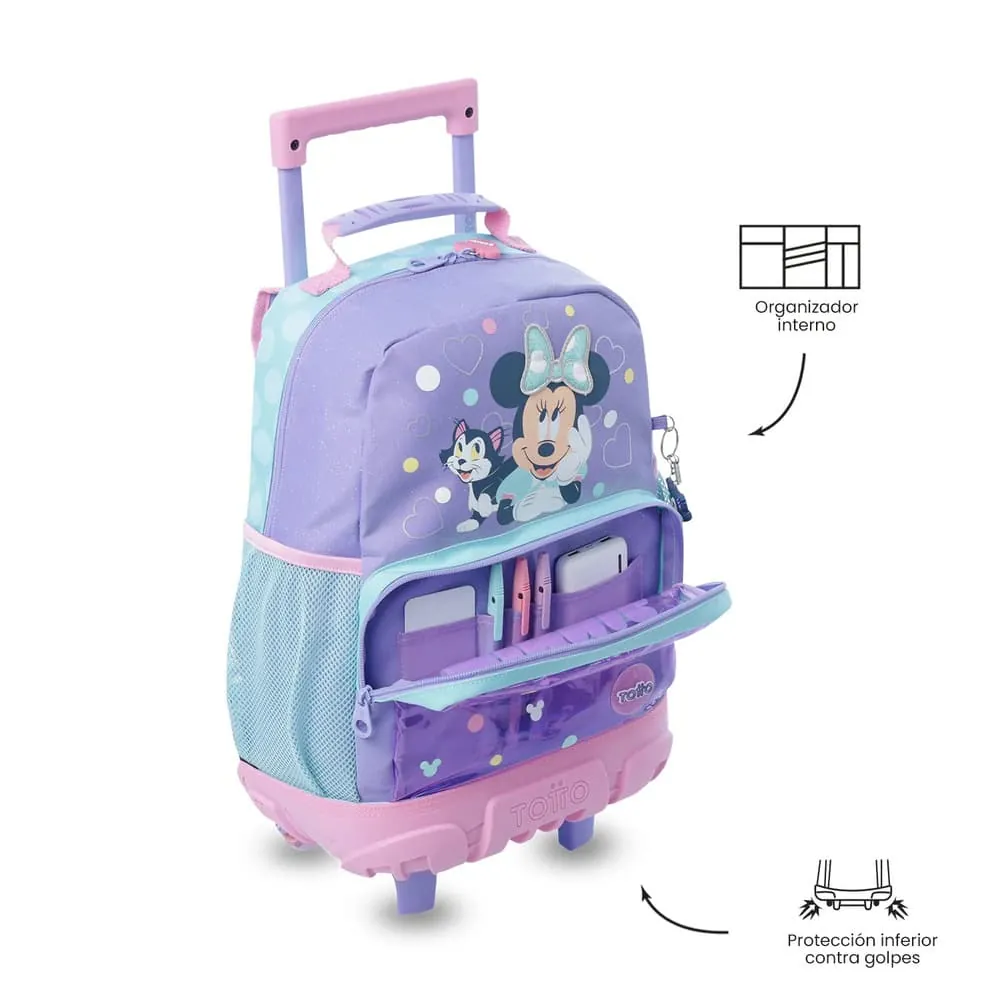 Maleta Niña con ruedas Minnie Mediana Morada