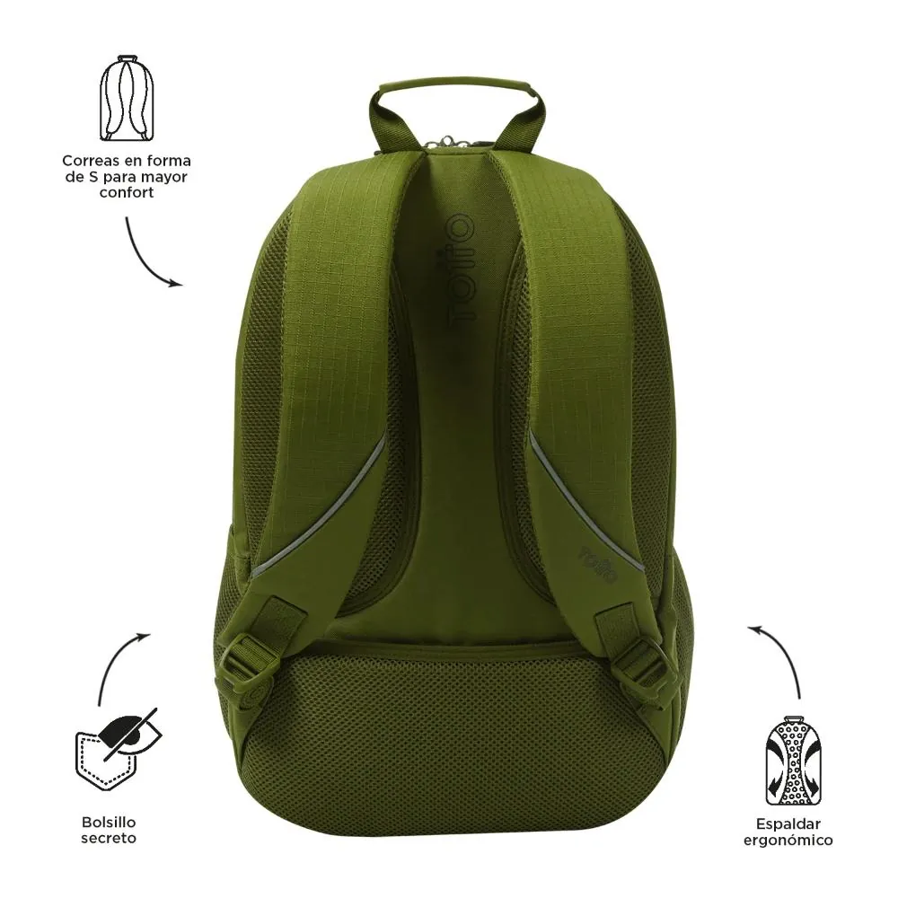 Morral Universitario Porta Pc Verde