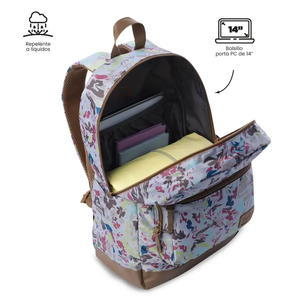 Morral Universitario Porta PC 14" Tocax Beige Mujer