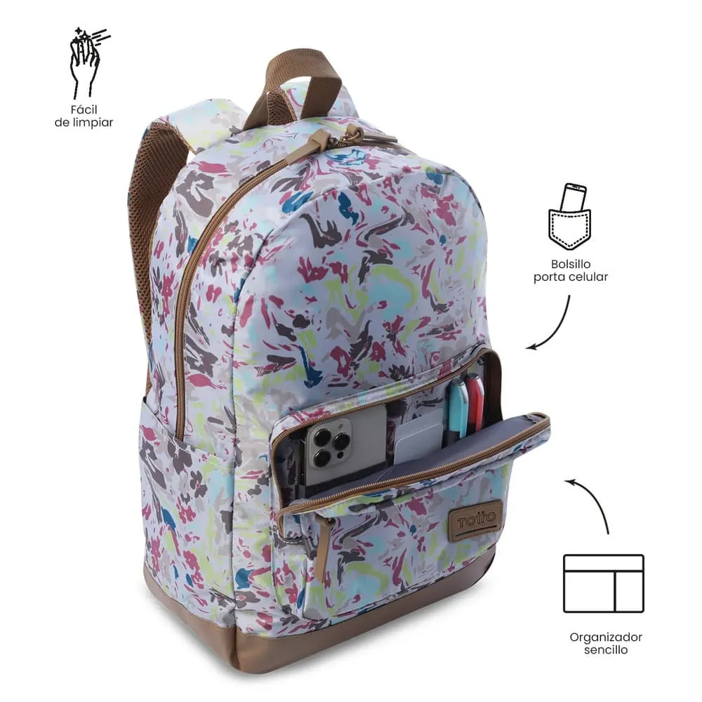 Morral Universitario Porta PC 14" Tocax Beige Mujer