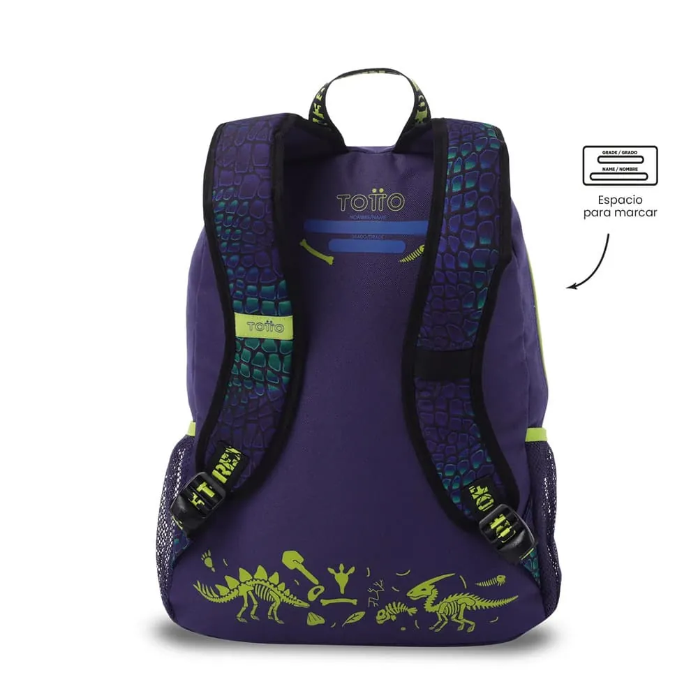 Morral Niño Dino Rock Mediano Azul