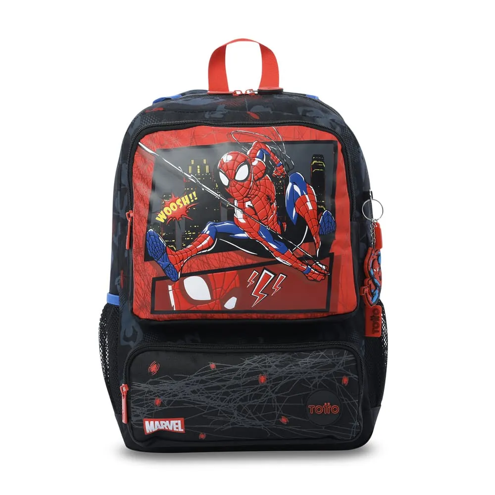 Morral Niño Spiderman Hero Mediano Negro