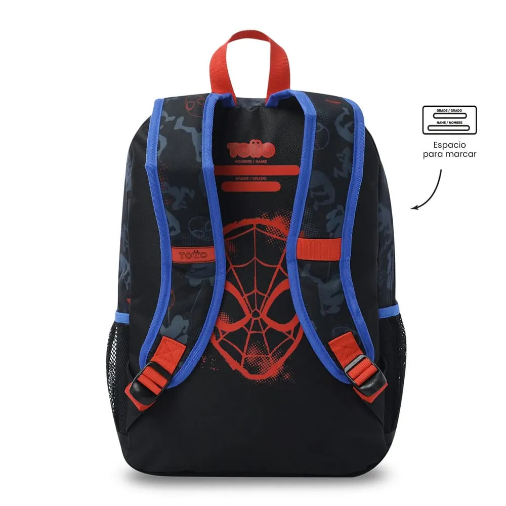 Morral Niño Spiderman Hero Mediano Negro