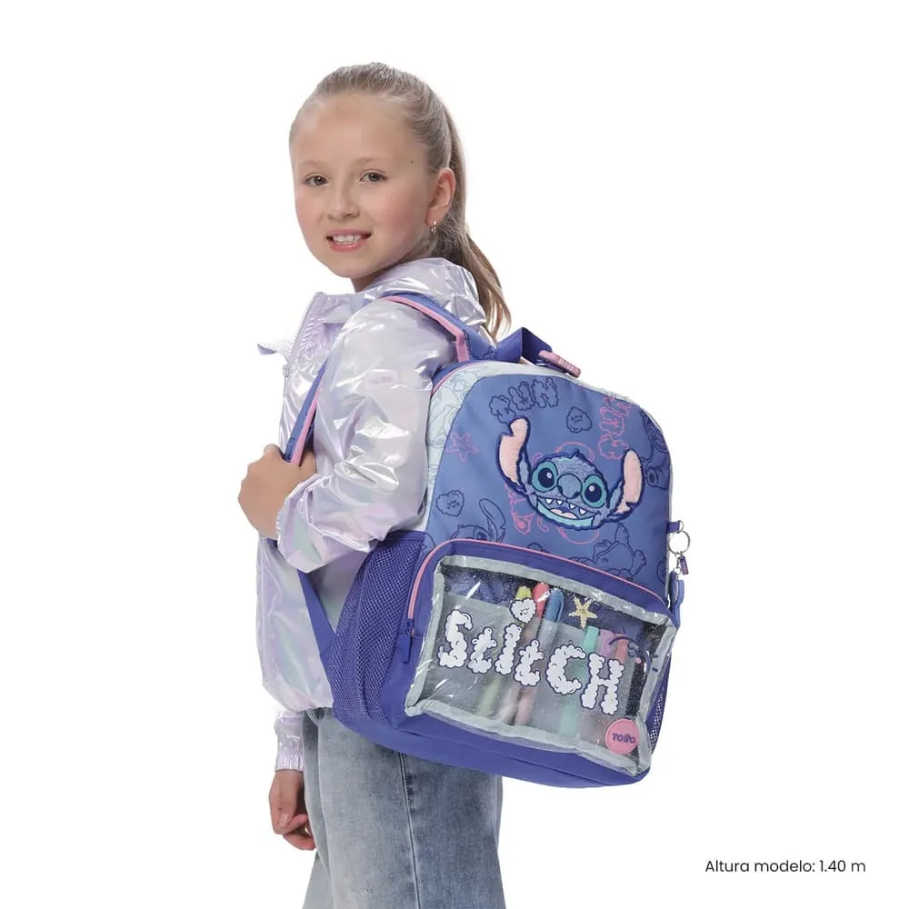 Morral para Niña Stitch On The Beach Mediana Azul