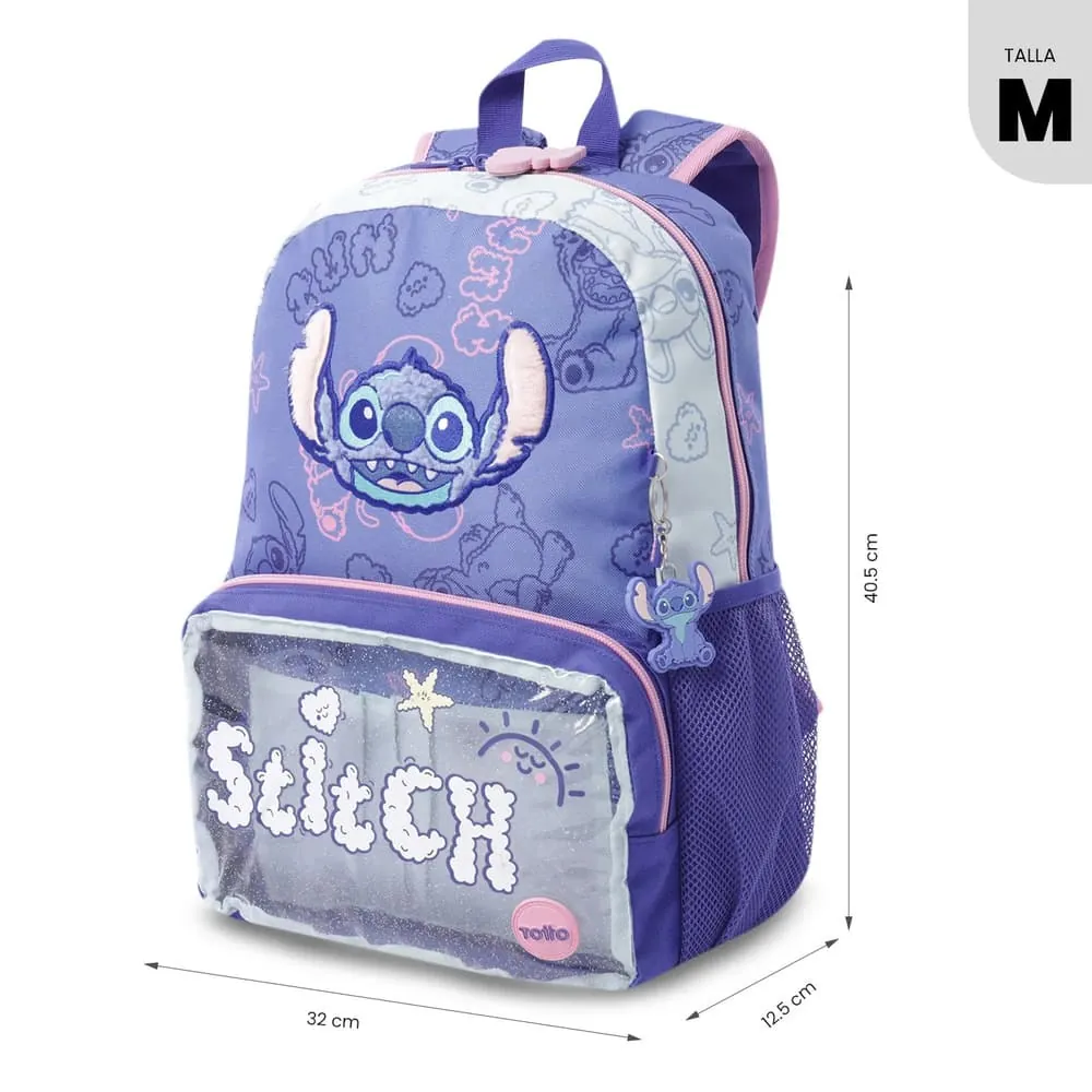 Morral para Niña Stitch On The Beach Mediana Azul