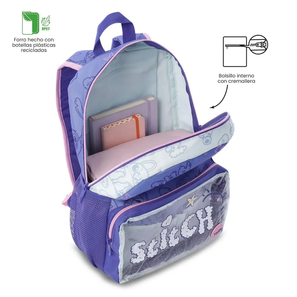 Morral para Niña Stitch On The Beach Mediana Azul