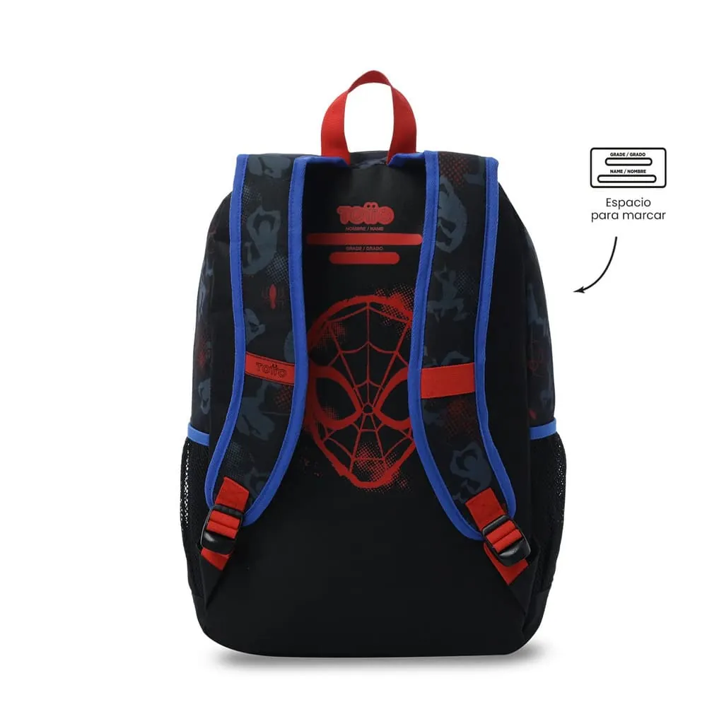 Morral Niño Spiderman Hero Grande Negro