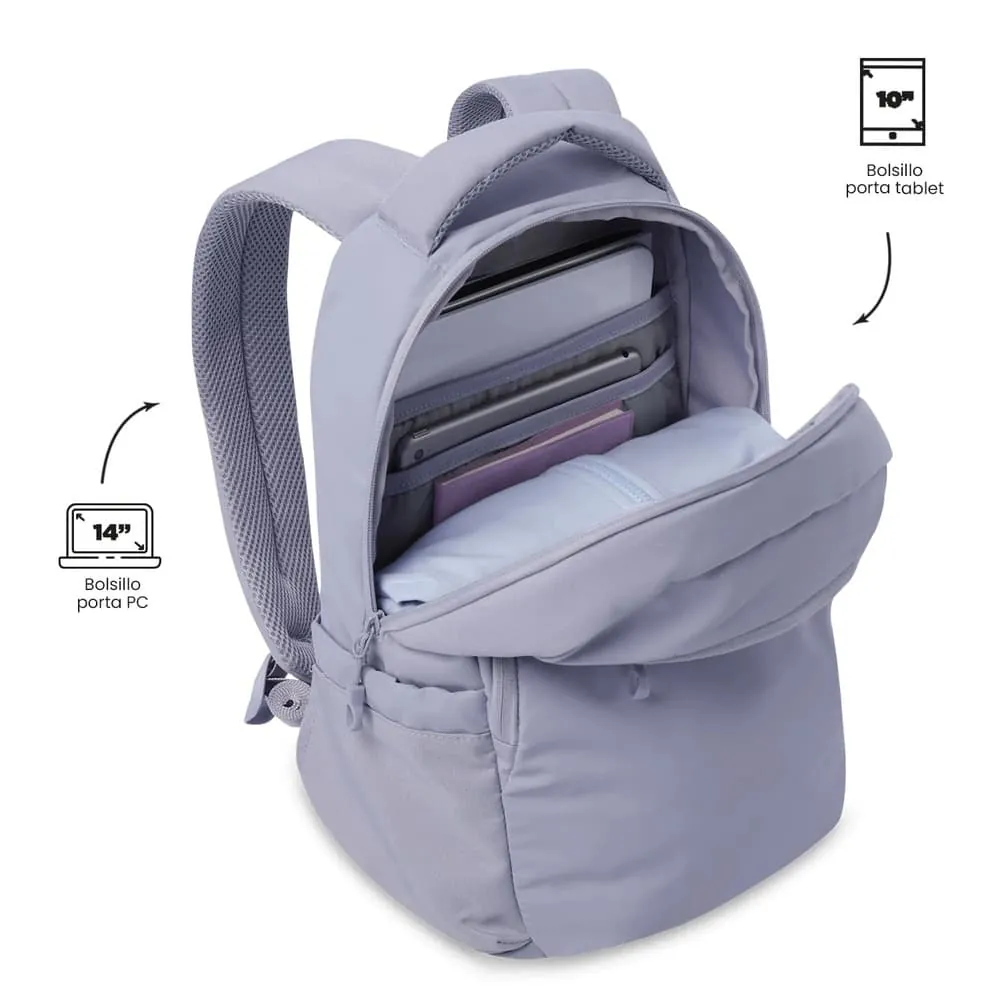 Morral Universitario Steif Nara Porta PC 14" Morado Mujer