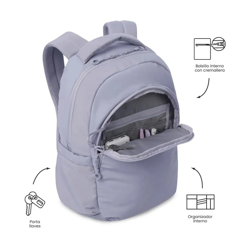 Morral Universitario Steif Nara Porta PC 14" Morado Mujer